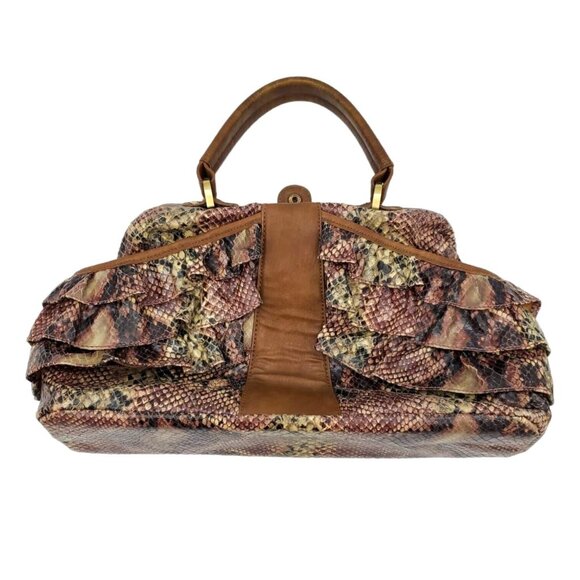 Rare Hard‎ to  Find Vintage Jessica Simpson faux python purse. Great condition - Picture 2 of 14